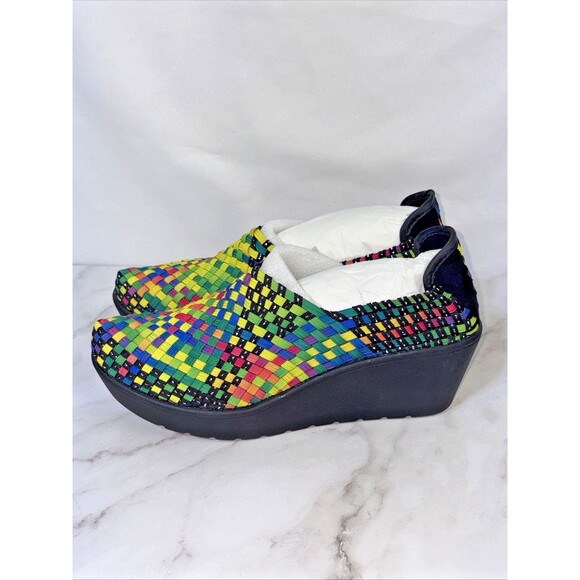 Steven By Steve Madden Womens Betsi Multicolor Stretch Woven Wedge Shoes Size 9 - Picture 4 of 11